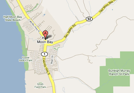 Map of Half Moon Bay, CA